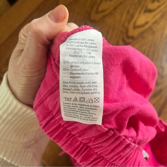 J.CREW Women’s Pink Bow Tie Front Shorts Linen Blend | Summer Short | Size 10 - Picture 5 of 5